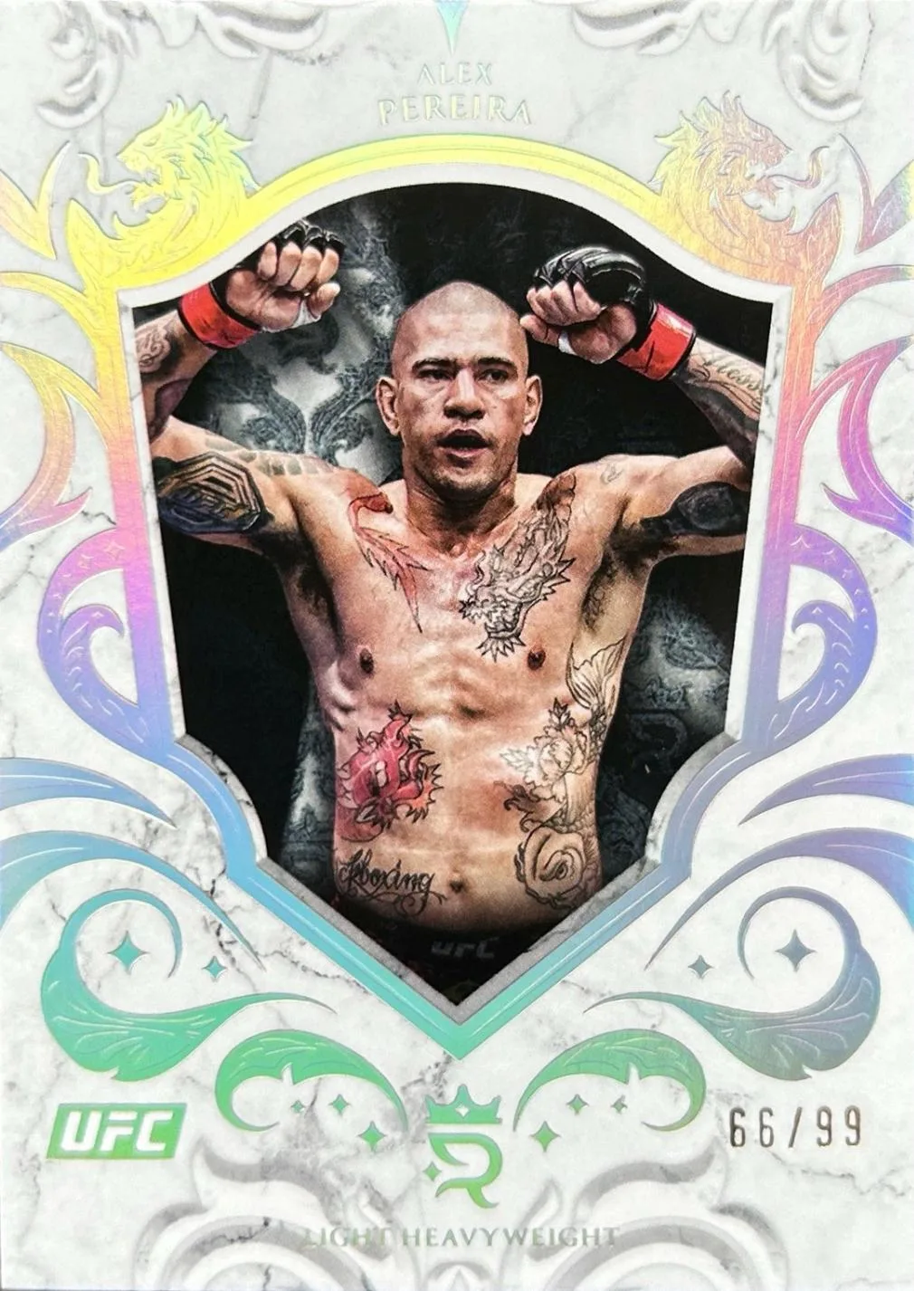 2025 Topps Royalty UFC Alex Pereira base card number 1, the first card of the 100-card set