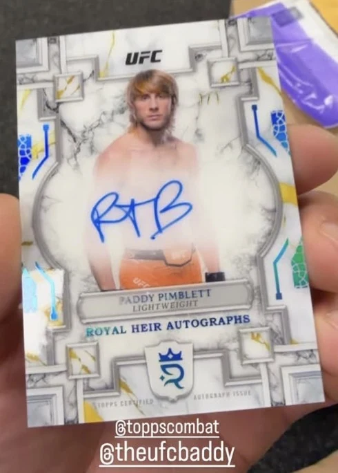 Paddy Pimblett Royal Heir Autographs card